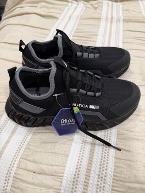 Nautica Comfortable Liard Ortholite Men’s Black Sneakers New